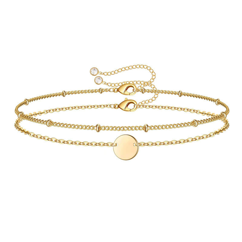 Bracelet Cute Oval Chain  Bar Gold Bracelets For Women