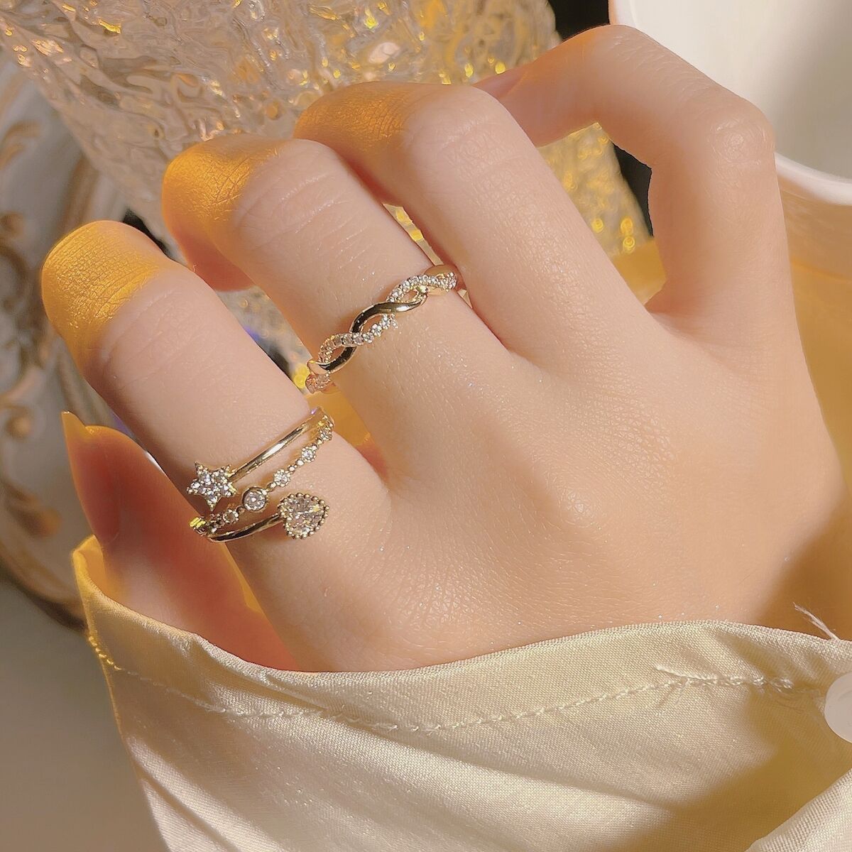 Heart & Star Ring For Women