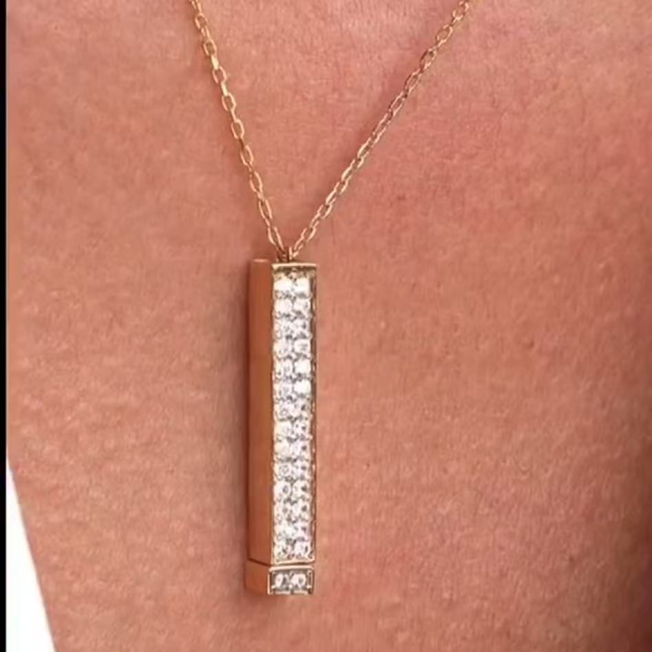 Double-layer Diamond-studded Adjustable Necklace