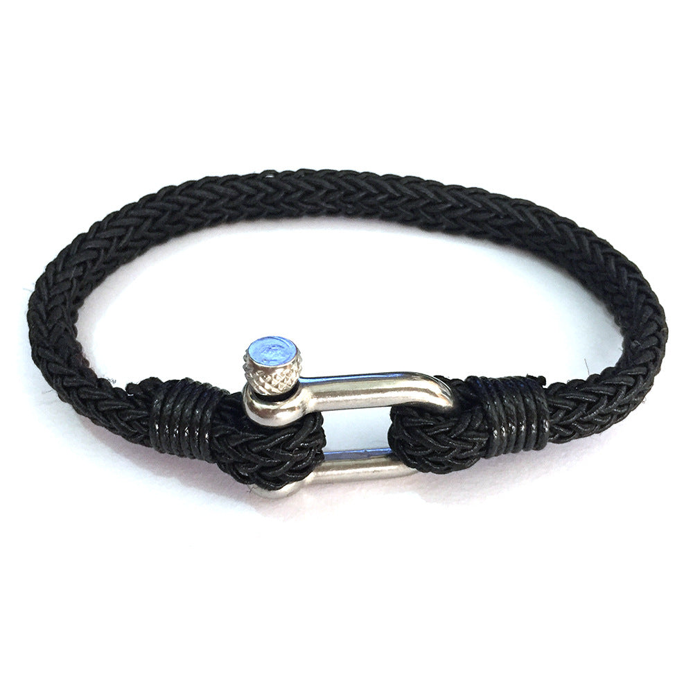 Minimal Steel Cord Bracelet
