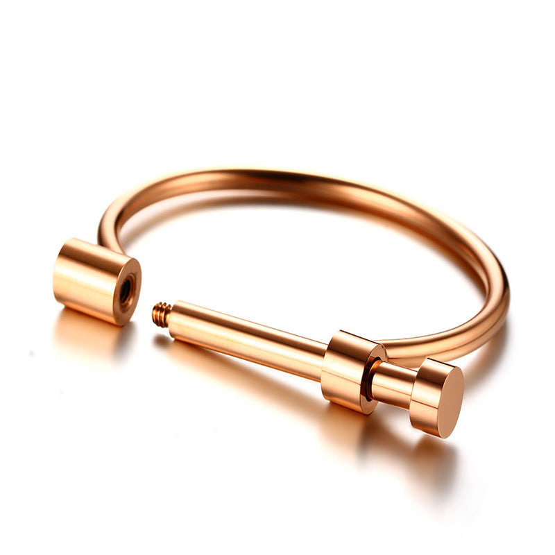 Titanium steel horseshoe vacuum Bracelet