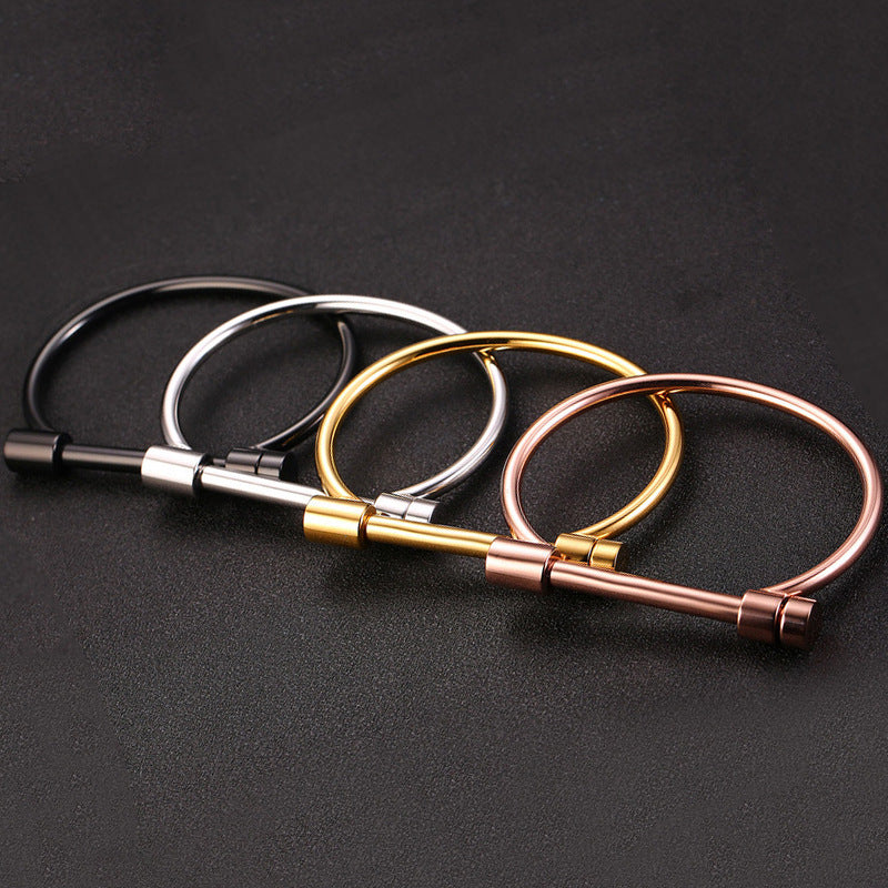 Titanium steel horseshoe vacuum Bracelet