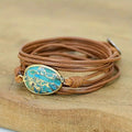 Retro-style Fashionable And Creative Turquoise Womens Braided Bracelet