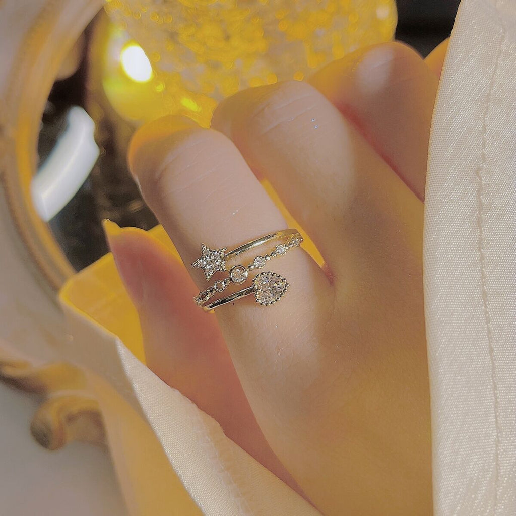 Heart & Star Ring For Women