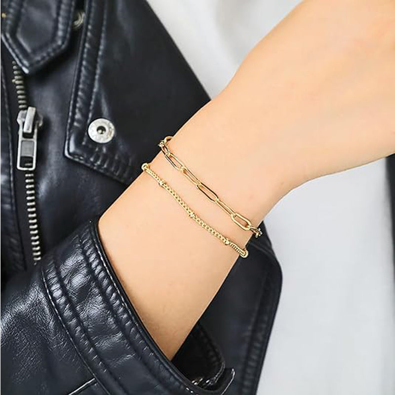 Cute Evil Eye Oval Chain Pearl Bar Turtle Gold Bracelets For Women