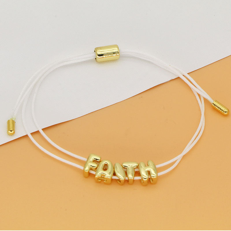 Popular Personalized 3D Letter Bubble Name Bracelet