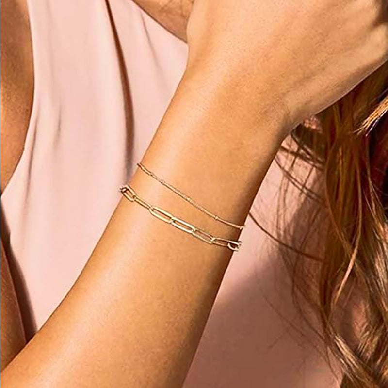 Cute Evil Eye Oval Chain Pearl Bar Turtle Gold Bracelets For Women