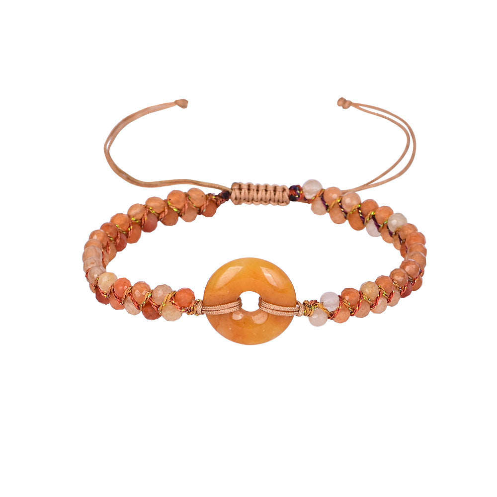 Retro Natural Stone Bohemian Braided Bracelet