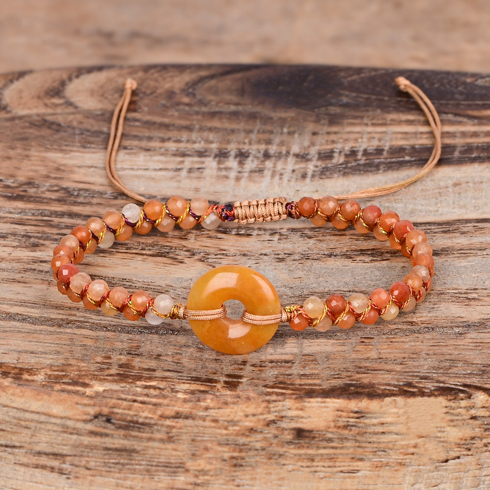 Retro Natural Stone Bohemian Braided Bracelet