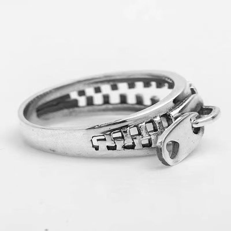 Vintage Zipper Ring For Men