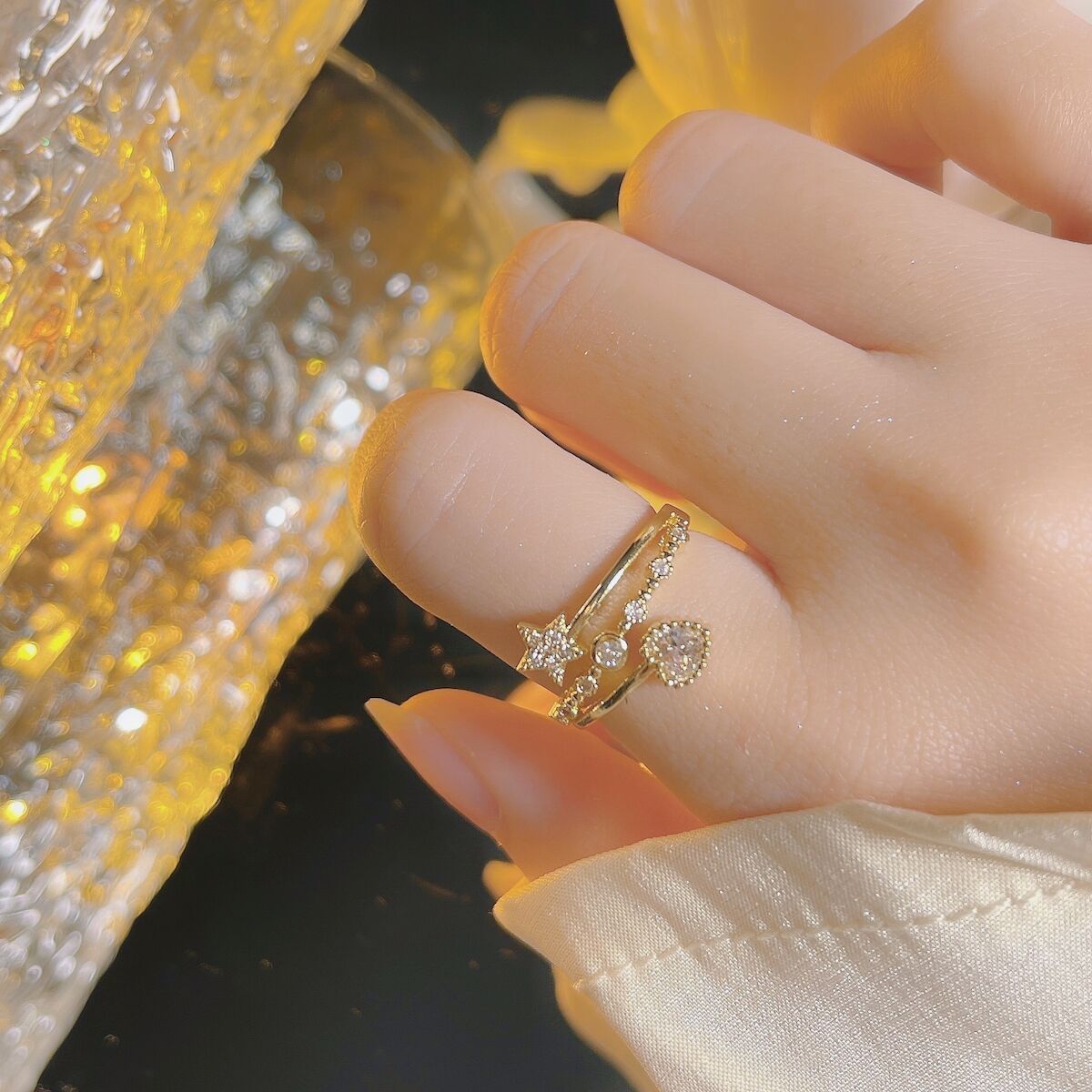 Heart & Star Ring For Women