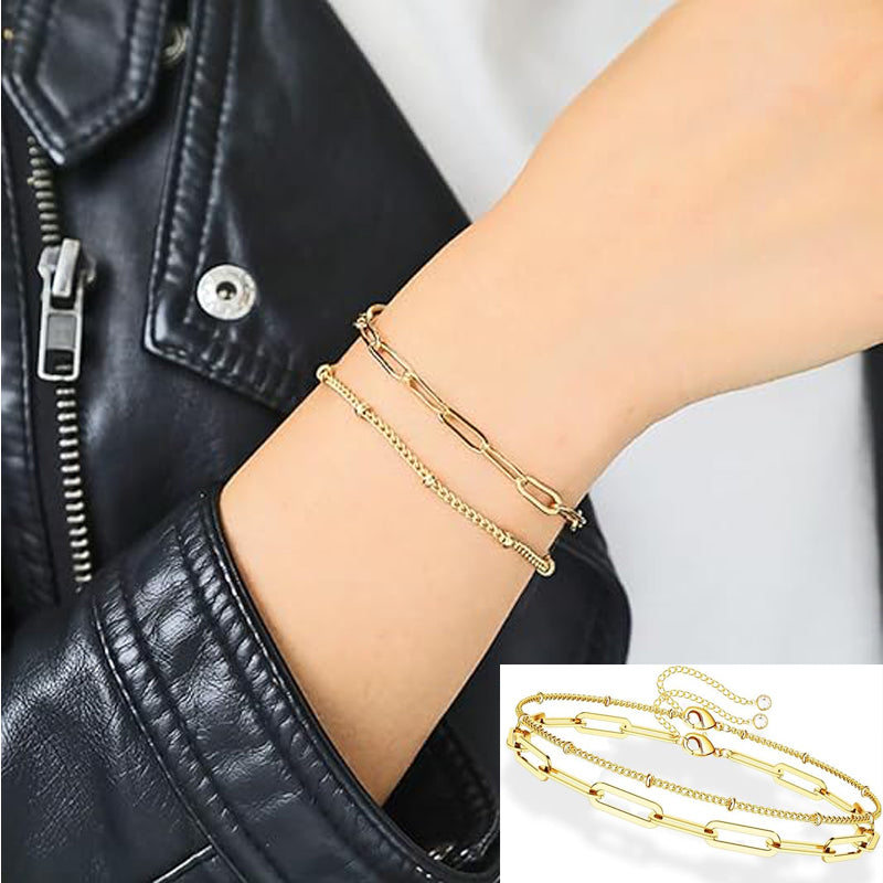 Cute Evil Eye Oval Chain Pearl Bar Turtle Gold Bracelets For Women
