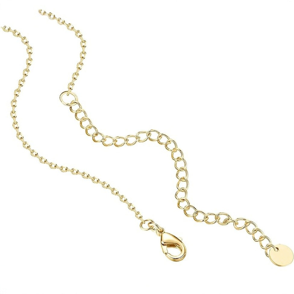 14k Solid Gold Plated Personalized Rhinestone Necklace For Women