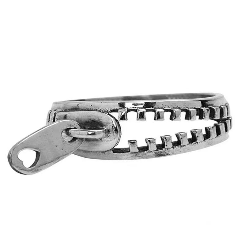 Vintage Zipper Ring For Men