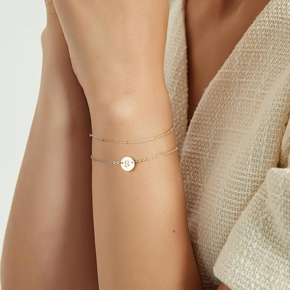Bracelet Cute Oval Chain  Bar Gold Bracelets For Women