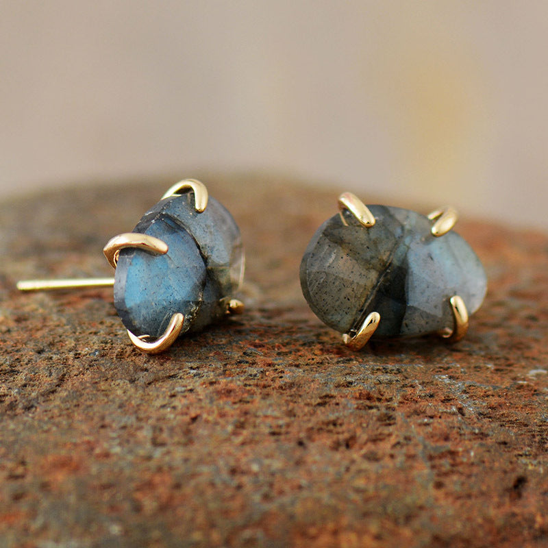 Fashionable And Unique Labradorite-Colored Earrings For Women