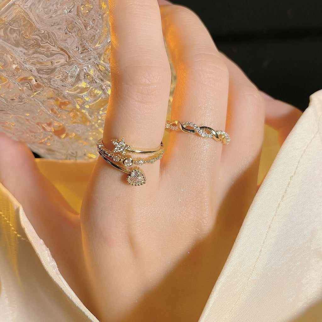 Heart & Star Ring For Women